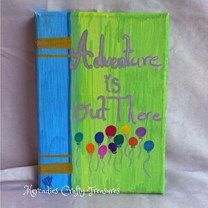 Adventure Is Out There Canvas Art by - Green and Blue